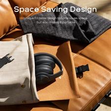 DOQAUS CARE1 Bluetooth Headphones Over Ear, 90 Hrs Playtime Wireless Headphones, 3 EQ Modes, Foldable Hi-Fi Stereo Bass Headphones, Soft Memory Protein Earmuffs, Built-in Mic＆Wired Mode