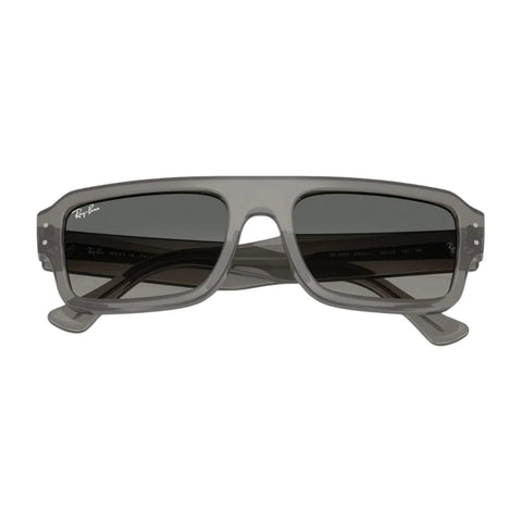 Ray-Ban Transparent Grey Dark Grey Rectangle Sunglasses - RB4454F 6805/71